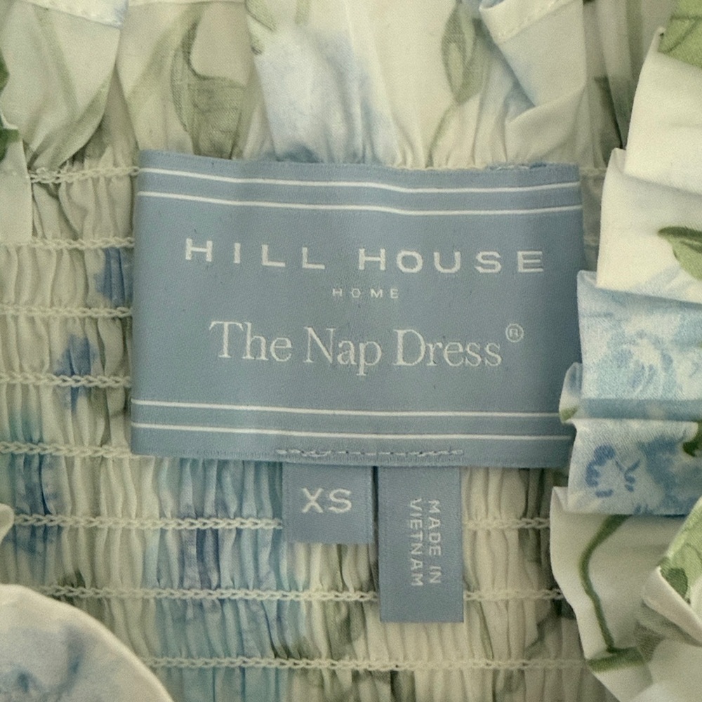 The Ellie Nap Dress in Blue Peony Bouquet Cotton - Picture 5 of 6